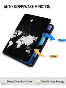 夏季彩绘保护壳适用于 iPad Pro，三折保护套适用于带铅笔槽的 iPad Air 5/4/3，2022 平板电脑保护套适用于 iPad 9/10 代 10.9 英寸，极简设计硅胶保护壳适用于 iPad Mini 6 - 彩色 - 查看 7