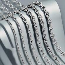 1 M 304 Stainless Steel Cross Chain Necklace O Chain Melon Face Accessories DIY Jewellery Accessories Chain Jewelry Handmade Accessories Materials