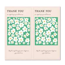 TYFYO 50pcs Flower Thank You Stickers Seal Labels For Gift Or Commodity Decor Stickers Small Business Packaging Sealing Stickers,Christmas