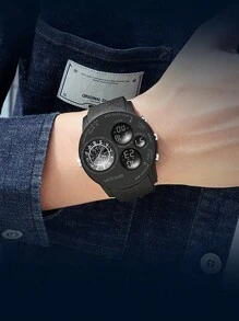 SANDA New Arrival Fashion Cool Men's Watches Outdoor Sports Running Fishing Hiking Camping Electronic Wristwatch Constellation Dial Design Military Multifunctional Waterproof Wristwatch Calendar Week Alarm Clock 12/24 Hour Stopwatch For Christmas Birthday Halloween Thanksgiving Gifts