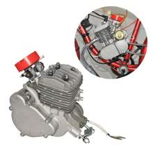 Upgraded Electric Starting Engine 2 Stroke Motor Kit Petrol Gas Motorized 26 Inch Bicycle Bike 80cc 2 Stroke Motorized Bicycle Kit Fit For Bikes Petrol Gas Motor Kit Engine