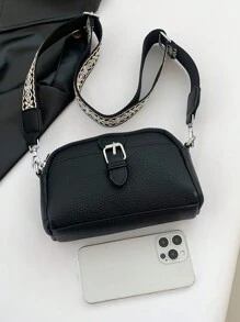 正品高品质软皮奢华钱包斜挎包设计师品牌女士单肩斜挎包 2024 - 黑色 - 查看 3