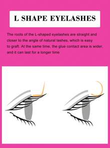 yelix 12 Rows L Curl Series Individual False  Eyelashes Extensions L L+ LC LD LU (M) Curl Faux Mink Classic Lash Soft And Natural 0.07mm 0.10mm Thickness 8-15mm Mixed Lengthslash Clusters,Eyelash Clusters,Individual Eyelashes,Lashes,Fake Lashes - Black - View 6