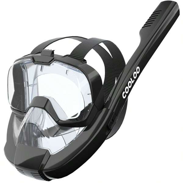 Full Face Snorkel Mask, Snorkeling Gear For Adults & Youth, Side Snorkel Design-Safer Breathing System, 180 Degree Panoramic View Snorkel Set, Anti-Fog Anti-Leak