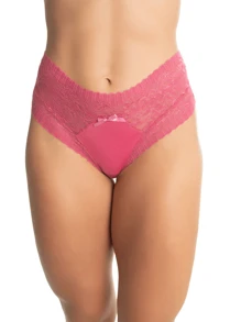 Lace Thong Double Thread - 粉色 - 查看 1