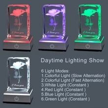 1pc Enchanting 3D Rose Crystal Ball Night Light - Color-Changing LED With Heartfelt I Love You - Perfect Romantic Gift For Girlfriend, Wife, Mother, Or Friend On Thanksgiving, Christmas, Birthday, Valentines, Wedding Anniversary, And More