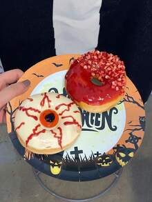 6PCS Đồ dùng trang trí tiệc Halloween Đĩa giấy hình quả bí ngô, Đĩa đựng cốc tiệc dùng một lần Vật dụng trang trí tiệc Halloween, Giáng sinh - Nhiều màu - Xem 3