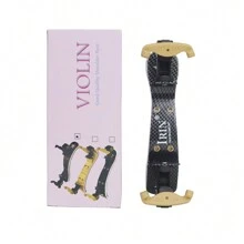 IRIN IRIN Aluminum Violin Shoulder Rest Chin Rest Pad For Adult Beginner Performance Violin, Sizes: 1/8, 1/4, 1/2, 3/4, 4/4, Wood Grain & Fiber Texture