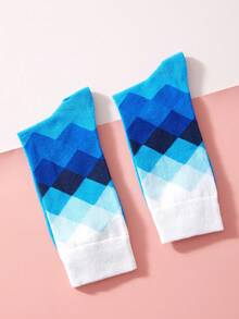 1 Pair Of Women Socks Summer Comfortable Breathable Art Socks Mid-Tube Socks Socks Short Tube Socks Interesting Socks Fashionable Socks Antibacterial Nylon Socks Happy Socks White And Blue Rhinestone Socks Anime Socks Designer Socks Valentine's Day Party Creative Personalized Fun Gifts Comfortable Breathable Gifts - Multicolor - View 4