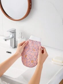 Printed Low Pain Exfoliating Gloves Body Scrub Dead Skin Remover Exfoliating Mitts - Multicolor - View 4