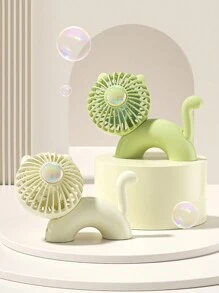 Bubble Cat Desktop Fan, Portable Mini Cartoon Cute Electric Fan, USB Powered Quiet High Airflow - Multicolor - View 3