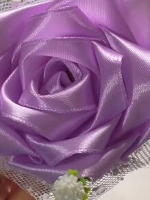 0.6厘米/4厘米涤纶缎带礼品包装带蝴蝶结烘焙及服装装饰蛋糕盒缎带饰边 - 紫色 - 查看 7