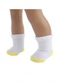 Chaussettes de poupée de 18 po, chaussettes de 6 cm de long + accessoires de chaussettes décoratives en peluche pour poupée. Accessoires pour poupée , poupée, poupée bébé