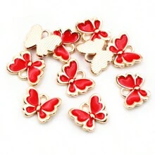20pcs 10x13mm Butterfly Charms Pendant Enamel Small Alloy Metal Charms DIY Jewelry Making Accessories For Necklace Bracelet