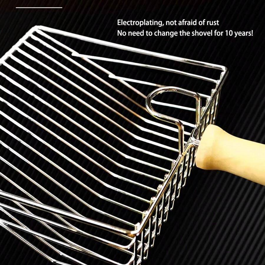 Pelle à Litière,Pelle à Litière En Métal Avec Manche En Bois Pour Chat