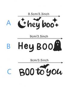 RandySticker Oye cariño Espejo retrovisor de coche personalizado con tema de vacaciones de Halloween espeluznante, decoración de espejo de maquillaje, pegatinas espeluznantes, pegatinas para ventanas, calcomanías para pared - multicolor - Ver 3