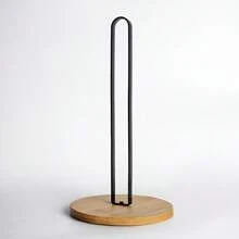 1pc Vertical Paper Towel Holder Light Luxury Iron Absorbent Paper Roll Paper Kitchen Paper Holder Premium No-Punch Desktop Paper Towel Holder - Multicolor - View 2