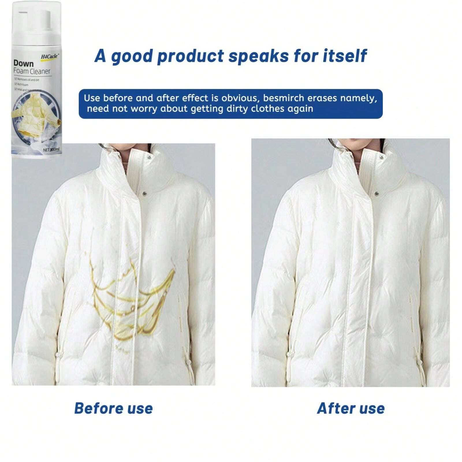 Down Jacket Cleaner Downwear Detergent Clothes Dry Cleaning Agent One Wipe To Wash Free Spray