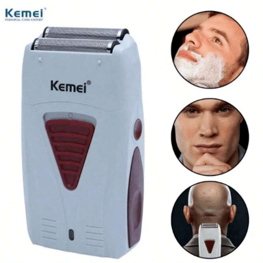 Kemei KM-3382 Rechargeable Cordless Shaver For Men Twin Blade ...