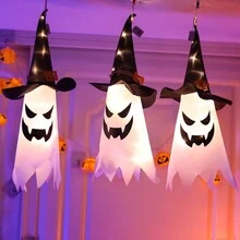 Trang trí tiệc hóa trang Halloween - Đầu lâu, Ma, Nghĩa địa, Dơi, Nhện, BOO Mũ trẻ em Halloween vui vẻ, Dây đèn LED ma, Mũ phù thủy có đèn nhiều màu Trang trí phòng Halloween Trang trí vườn Halloween làm quà tặng Trang trí ngày lễ tiên Trang trí lễ hội - Nhiều màu - Xem 2
