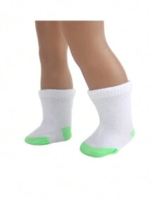 Chaussettes de poupée de 18 po, chaussettes de 6 cm de long + accessoires de chaussettes décoratives en peluche pour poupée. Accessoires pour poupée , poupée, poupée bébé