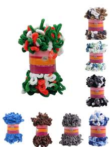 1 件 8 米柔软蓬松线圈纱线，100 克，适合 DIY 手工编织玩偶、包包、毛衣、毯子等。 - 彩色 - 查看 1