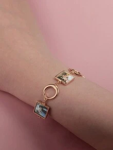 定制 1 件多照片手链（可定制 3 张照片），简约时尚风格，适合男士和女士，非常适合派对、日常佩戴、节日以及作为贴心礼物