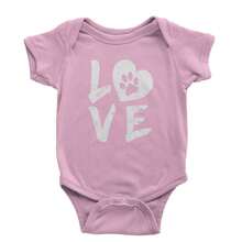 I Love My Dog Paw Print Infant One-Piece Romper Bodysuit And Toddler T-Shirt