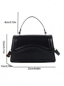 全新时尚休闲翻盖纯色 PU 皮革女士手提包斜挎包带零钱包