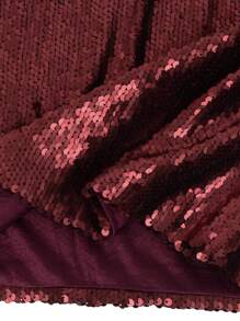 Women's Scoop Neck Razer Back Sequin Spaghetti Strap Camisole Tank Top Blouse - Burgundy - View 6