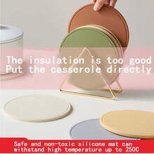1 件直径 16 厘米圆形硅胶耐热桌垫、餐垫、锅垫、杯垫、碗垫、碟垫、火锅垫、耐热垫、防油垫适用于厨房使用 - 彩色 - 查看 6