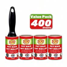 100 ورقة/لفة منن منظف الوبر, منظف فرو الحيوانات الأليفة, خراطيش لفافة إزالة الوبر, لفافة لاصقة قابلة للتمزيق, لفافات إزالة الوبر لفراء الحيوانات الأليفة فائقة اللصق, منظف وبر محمول, لِلأثاث، السجاد، الملابس، إزالة شعر الكلاب والقطط بسهولة - متعدد الألوان - مشاهدة 11