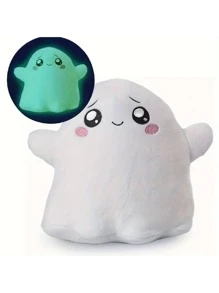 Luminous Ghost Plush Stuffed Doll, Soft Cuddly Doll, Birthday Gift - White - View 1