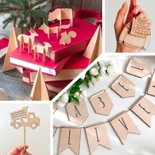 Unfinished Wood, 8 X 4inch/20*10cm - 2mm 4/16pcs Thick Wood Unfinished Planks, Blank Wood Cutouts For Crafts, Arts And Crafts, Wood Carving For Wooden Cutout School Projects Crafts DIY Model Carving