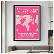 1 件乐队音乐专辑海报美学性感女孩画无框海报俱乐部酒吧复古海报墙壁艺术画客厅办公室卧室书房防水印刷艺术品 - （无框架） - 玫紅色 - 查看 12