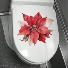 1 cái, Hoa màu đỏ, Trang trí nhà cửa, Miếng dán bồn cầu, Nhãn dán chống thấm nước, Không để lại dấu vết khi tháo ra, Thích hợp cho tường, Ngói, Cửa, Tủ, Nhà vệ sinh, Bồn tắm, Tủ lạnh và các bề mặt nhẵn khác - Nhiều màu - Xem 5