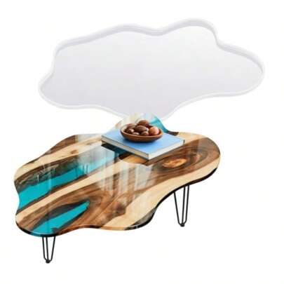 Extra Large Asymmetrical Ocean Resin Table/Stool Mold, River Silicone Mold For DIY