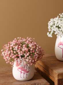 3pcs/Set Artificial Baby's Breath Flower Bouquet With Stems, Real Touch Fake Flowers For Home Office Decoration, Wedding Party Bridal Shower Decor, Valentine Day, Gift Gifts Birthday Graduation - Pink - View 3