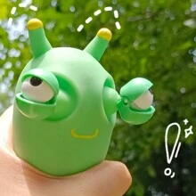1 pieza Juguete de bichos verdes que sacan los ojos, juguete sensorial de apretón divertido para aliviar el estrés y la ansiedad, Juguetes pequeños de bichos verdes para aliviar el estrés, Gusanos de hierba que salen pop, juguetes de apretón para el estrés, Gusanos que rebotan los ojos, juguetes de apretón, regalo de cumpleaños - Multicolor - Ver 8