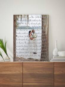 1pc Framed Custom Canvas With Quotes, Sayings, Lyrics, Text, Word Art, Personalized Gift, Custom Gallery Canvas Print With A Background Picture Gifts Birthday Graduation