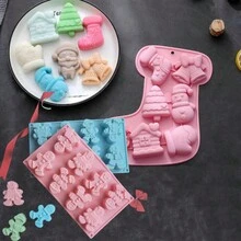 1 件 8 腔麋鹿圣诞雪人姜饼人饼干硅胶模具糖果布丁甜点模具蛋糕烘焙用具蛋糕装饰圣诞装饰圣诞派对礼品圣诞派对用品圣诞派对圣诞快乐平安夜 - 彩色 - 查看 12