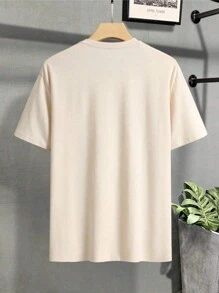 Camiseta informal de hombre con estampado floral suelto Verano camisa de moda y cómodo Camisetas de hombre - Albaricoque - Ver 2