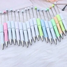 [10-Pack] New Extended Bead Pens, Hollow Tube Bead String Pens, Can Add Rhinestones, Creative Decorative Pens, Can Be Used For Perfume Bottle Filling, Odor-Removing Ornaments, Main Materials For Gift Making, Photography Props, Special Silicone Bead Pens, DIY Focus Bead Pen Making, DIY Jewelry Creative Handicrafts. - Multicolor - View 3