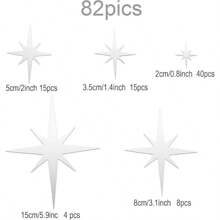82 Pieces Mirror Wall Stickers Removable Star Wall Decals 3D Acrylic Mirror Setting Wall Sticker Star Decorative Decal For Home Wall Living Room Bedroom Decor,Stickers,Wall Decal, Vinyl Decal For Home Decorations,Spring Decoration Items Refresh Your Home,Rama Decoration Stickers Gifts Birthday Graduation Wall Decor Wall Mirror Mirror For Room Bathroom Decor Living Room Decor