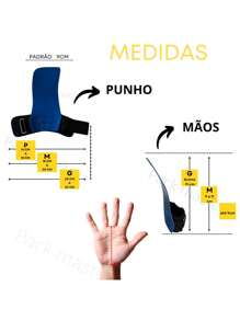 Hand Grip Lona Luva para treino Crossfit barra fixa pull up - Azul - Visão 6