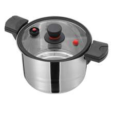 Pressure Cooker With 7.4 Quart Hard Anodized For Gas And Induction Cooktops, 201 Stainless Steel Micro-Pressure Canner With Spring Valve Devices Fast Cooking Pot - White - View 12