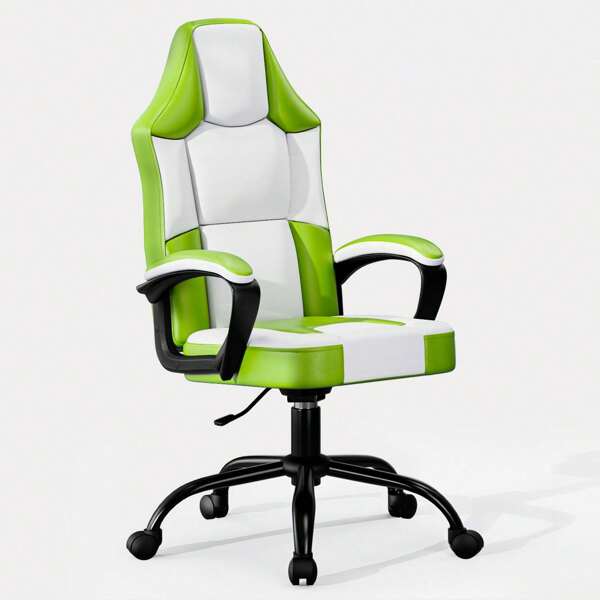 Krzesło do gier, ergonomiczne krzesło biurowe z wyściełanymi ramionami, wygodne krzesło komputerowe Krzesło biurowe z obrotowym siedziskiem, krzesła do gier wideo ze skóry PU Krzesła dla graczy dla dorosłych Kobiety Mężczyźni