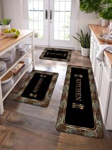 1 pièce Grand tapis de cuisine - Coussin de sol anti-fatigue pour un confort de station debout - Ensemble de tapis de cuisine imperméable, facile à nettoyer, antidérapant et épais, convient pour la maison, le bureau, l'évier, la buanderie
