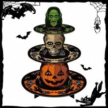 5-Tier Halloween Party Cupcake Stand, Paper Cake Display Tray For Dessert Table - Multicolor - View 11