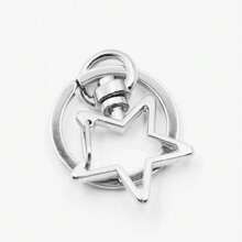 50 peças Mosquetão Giratório de Metal, Argola em Formato de Estrela e Argola Partida, Acessórios de Hardware para Chaveiro DIY